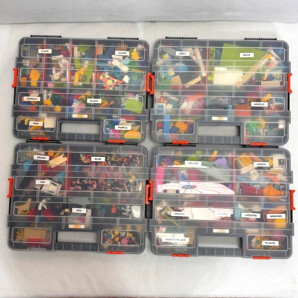 LEGO Friends Creator 14 LB Bulk Lot + 50 Minifigures + 7 Manuals + 4 Storage Box